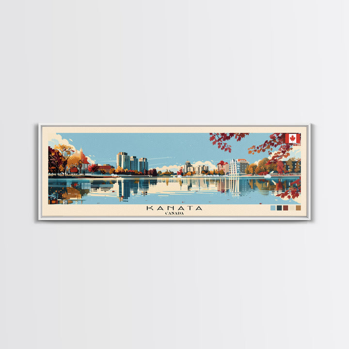 Kanata, Canada Panoramic Canvas Print, Kanata, Canada Painting, Canada Art, Kanata Travel Poster, Travel Art, Guest Room Painting
