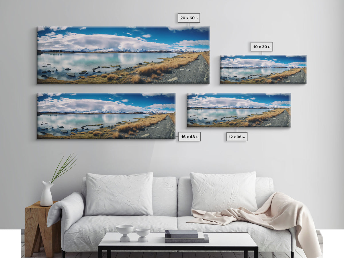 Panoramic Print of Lake Tekapo New Zealand, Extra Large Wall Art, Panoramic Wall Art, Panoramic Landscape Print, Landscape Photography