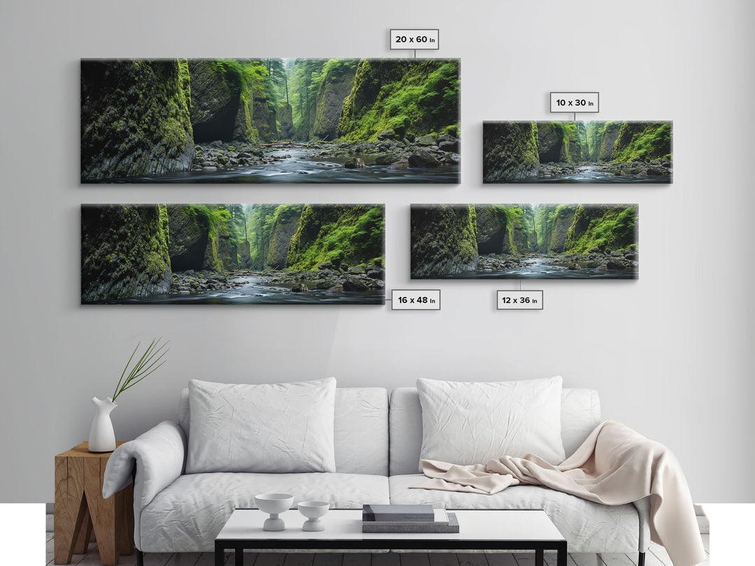 Panoramic Print of Oneonta Gorge Columbia River Extra Large Wall Art, Panoramic Wall Art, Panoramic Landscape Print, Landscape Photography
