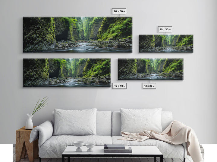 Panoramic Print of Oneonta Gorge Columbia River Extra Large Wall Art, Panoramic Wall Art, Panoramic Landscape Print, Landscape Photography