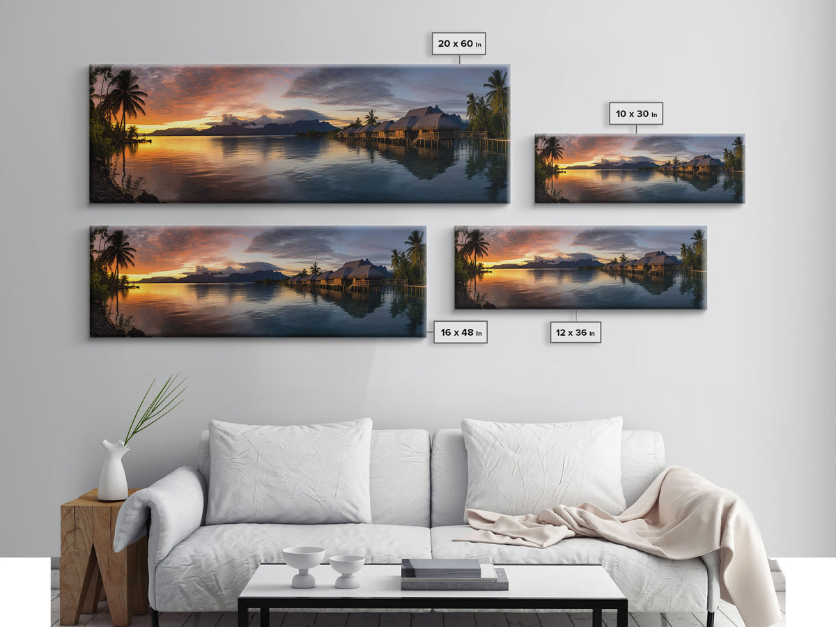 Panoramic Print of Tahiti, Extra Large Wall Art, Panoramic Wall Art, Panoramic Landscape Print, Landscape Photography