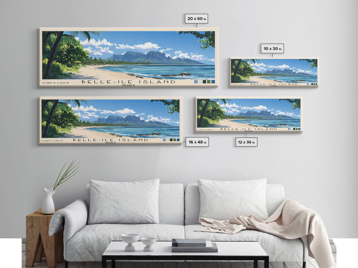 Belle-Ile Island, France Panoramic Print, Vacation Gift, France Wall Art, Vacation Wall Art, Vacatation Memories, Beach Decor, Beach Or Lakehouse Art