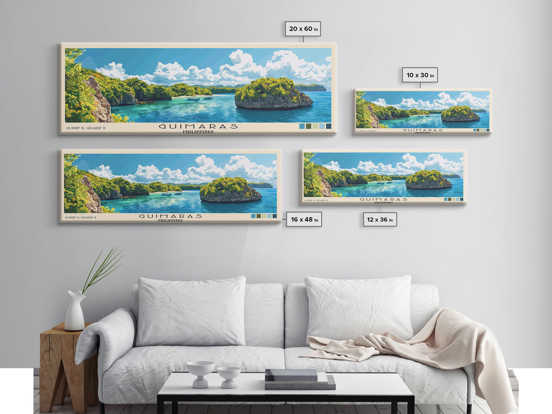Guimaras, Philippines Panoramic Print, Vacation Gift, Philippines Wall Art, Vacation Wall Art, Vacatation Memories, Beach Decor, Beach Or Lakehouse Art