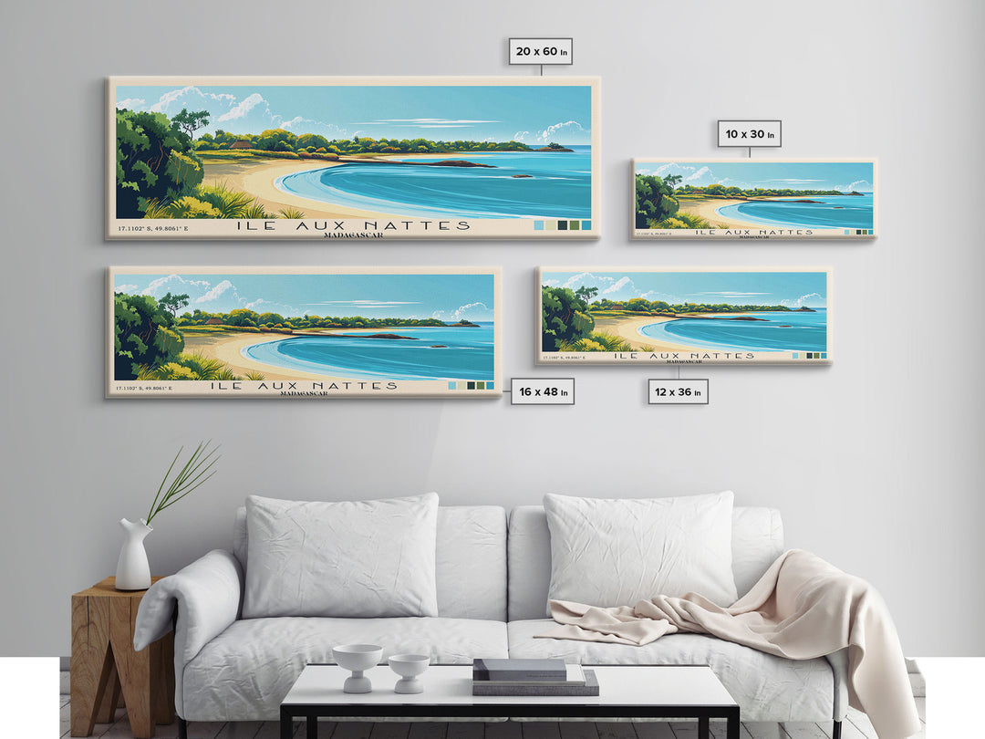 Ile Aux Nattes, Madagascar Panoramic Print, Vacation Gift, Madagascar Wall Art, Vacation Wall Art, Vacatation Memories, Beach Decor, Beach Or Lakehouse Art