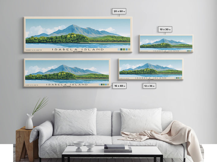 Isabela Island, Ecuador Panoramic Print, Vacation Gift, Ecuador Wall Art, Vacation Wall Art, Vacatation Memories, Beach Decor, Beach Or Lakehouse Art