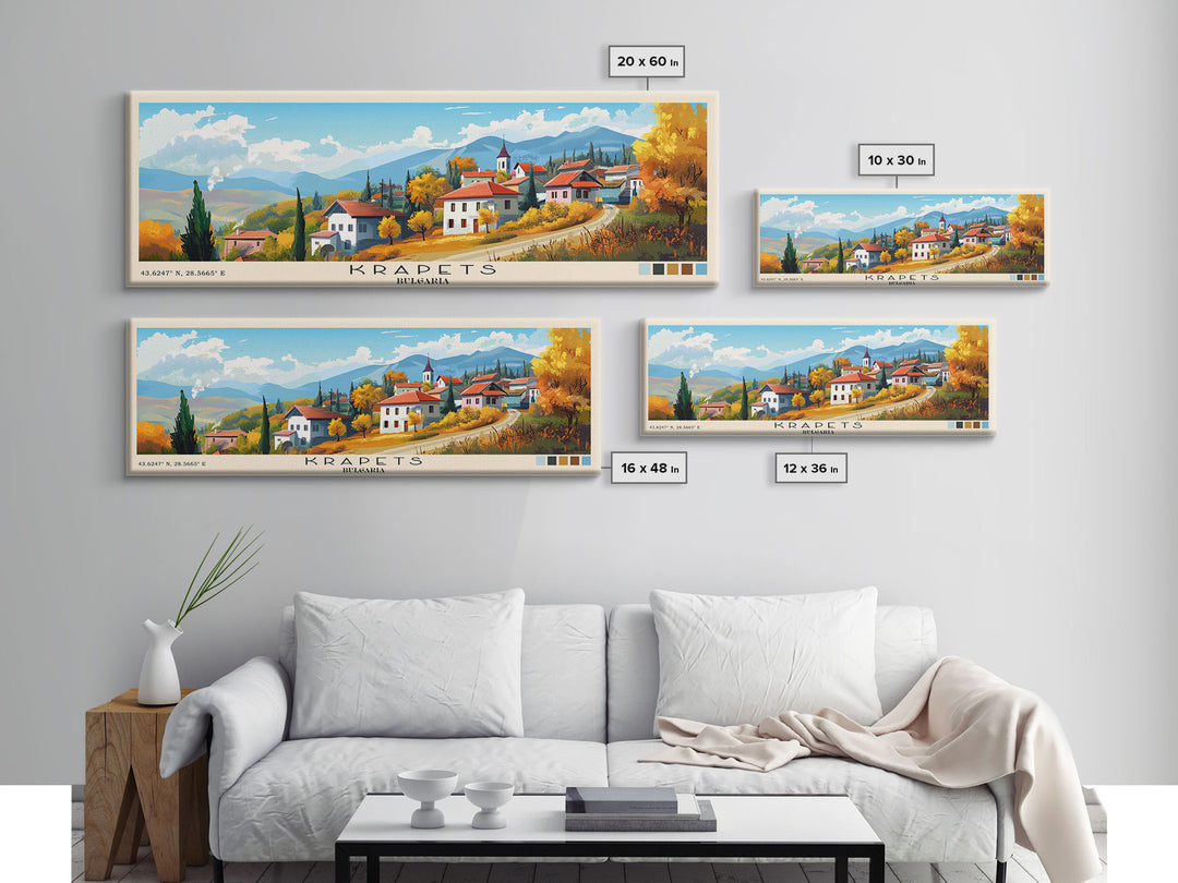 Krapets, Bulgaria Panoramic Print, Vacation Gift, Bulgaria Wall Art, Vacation Wall Art, Vacatation Memories, Beach Decor, Beach Or Lakehouse Art