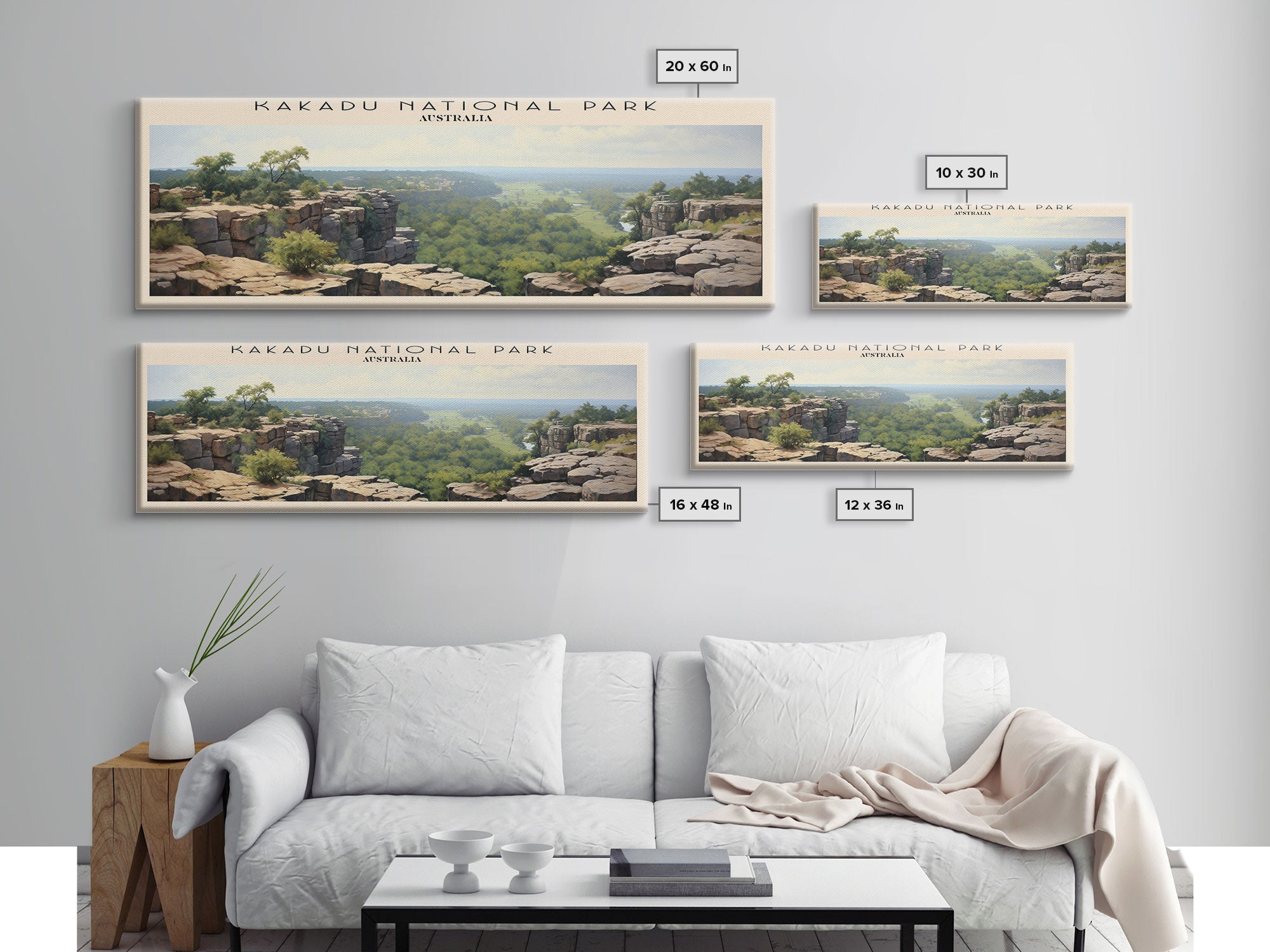 Kakadu National Park Travel Art Framed Canvas Print, COUNTRY Wall Decor, Home Decor, Travel Poster, Vintage Wall Art, Watercolor Painting