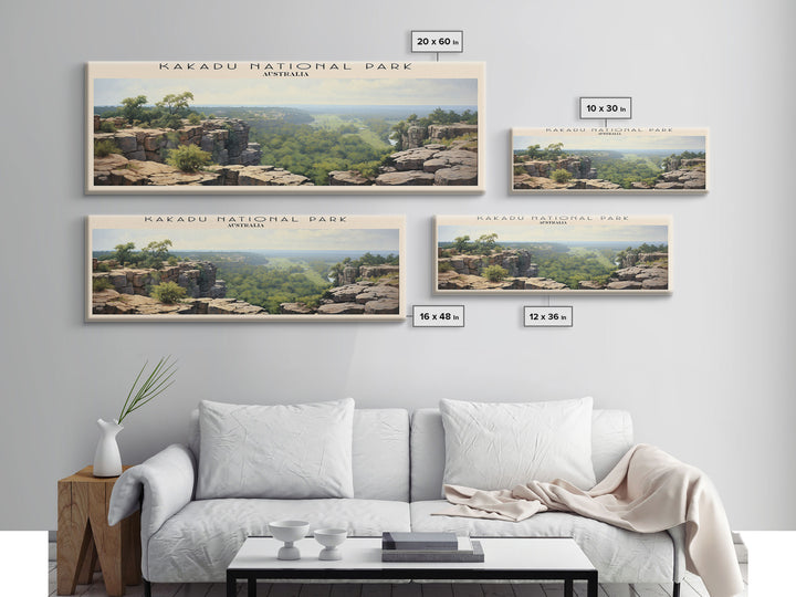 Kakadu National Park Travel Art Framed Canvas Print, COUNTRY Wall Decor, Home Decor, Travel Poster, Vintage Wall Art, Watercolor Painting