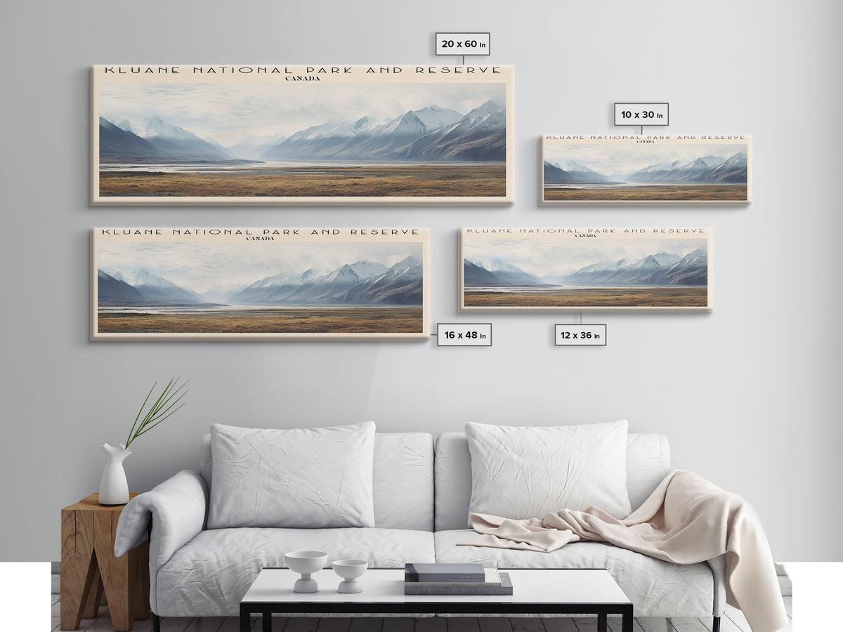 Kluane National Park and Reserve COUNTRY Travel Poster Print, Framed Canvas Print, COUNTRY Travel Art, Wood Framed Art, Wall Hanging, Home Decor