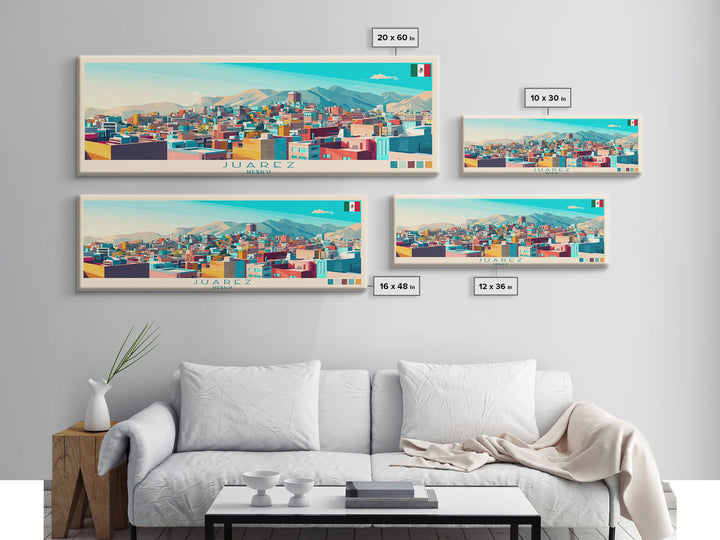 Juiz de Fora, Brazil Panoramic Travel Poster Canvas Print, Juiz de Fora, Brazil Painting, Brazil Art, Juiz de Fora Panoramic Travel Art, Travel Painting