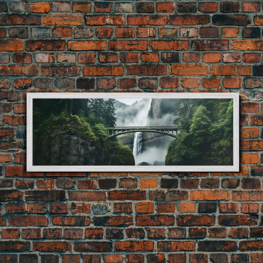 Panoramic Print of Multnomah Falls Oregon Extra Large Wall Art, Panoramic Wall Art, Panoramic Landscape Print, Landscape Photography
