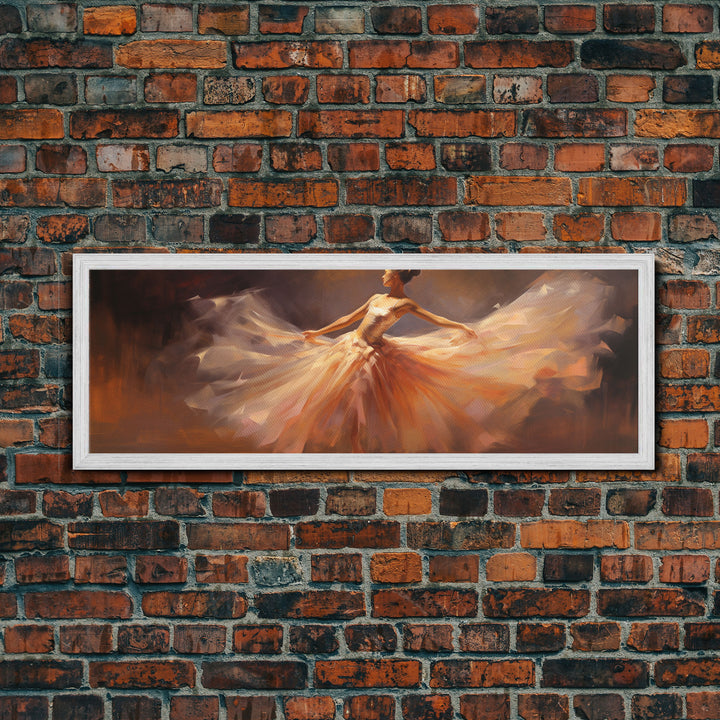 Ballerina Wall Art Watercolor Framed Canvas Print, Ballet Wall Decor, Ballet Prints, Ballerina Tutu and Slippers, Girl Room Nursery Art