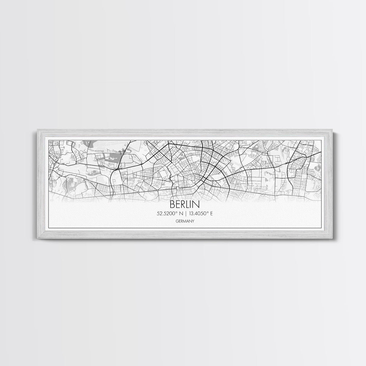 Panoramic Berlin City Map, Germany Art, Map Print, Minimalist Wall Art, Canvas Art, Housewarming Gift, Street Map Art, Closing Gift