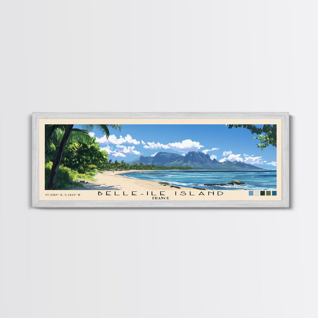 Belle-Ile Island, France Panoramic Print, Vacation Gift, France Wall Art, Vacation Wall Art, Vacatation Memories, Beach Decor, Beach Or Lakehouse Art
