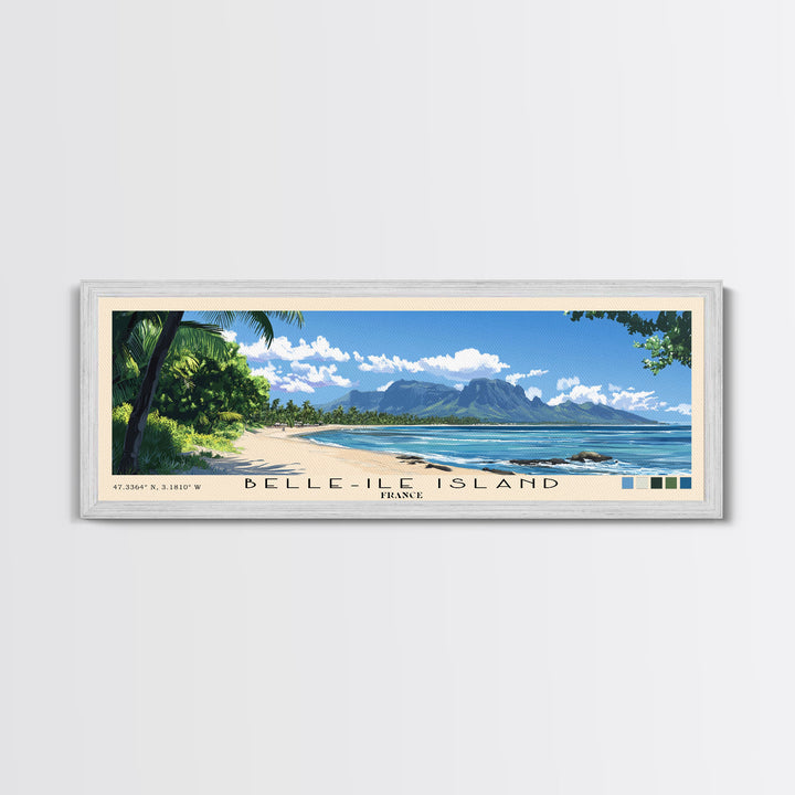 Belle-Ile Island, France Panoramic Print, Vacation Gift, France Wall Art, Vacation Wall Art, Vacatation Memories, Beach Decor, Beach Or Lakehouse Art