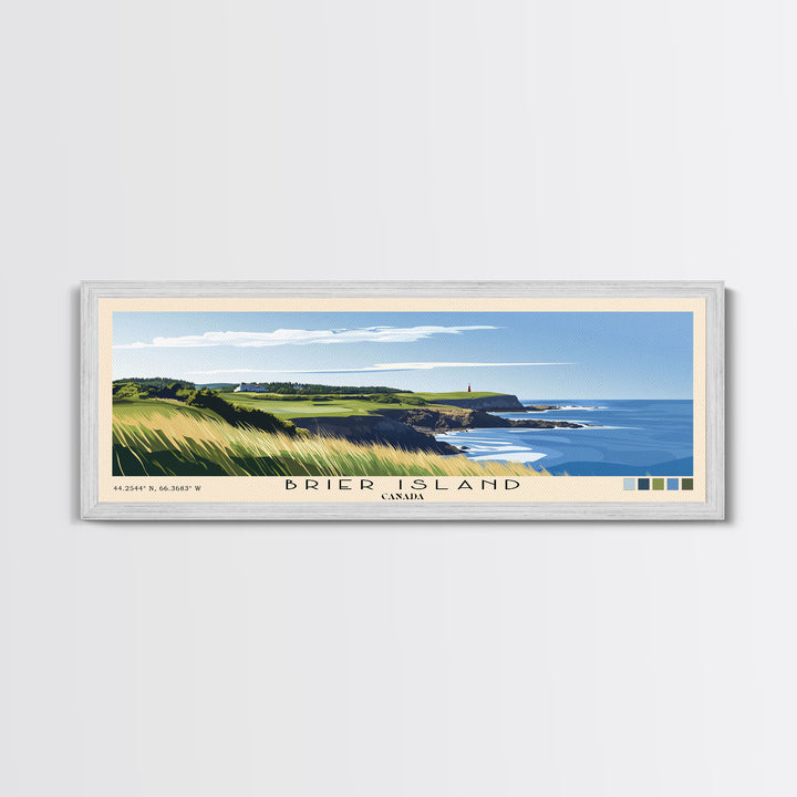 Brier Island, Canada Panoramic Beach Print, Vacation Gift, Canada Wall Art, Beach Painting, Beach Decor, Beach Painting