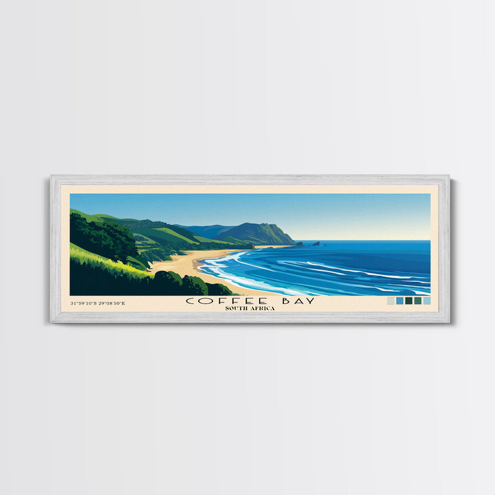 Coffee Bay, South Africa Panoramic Print, Vacation Gift, South Africa Wall Art, Vacation Wall Art, Vacatation Memories, Beach Decor, Beach Or Lakehouse Art