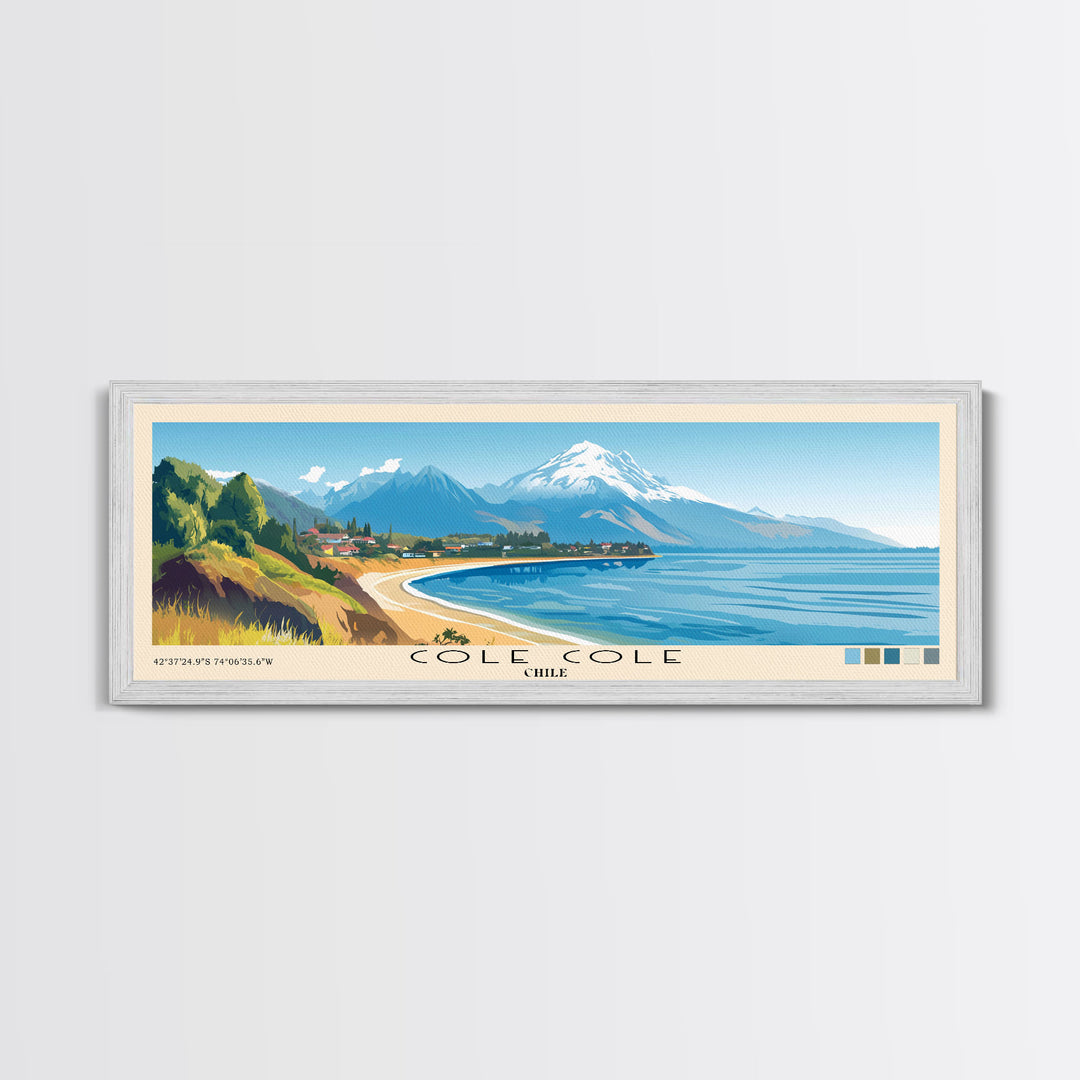 Cole Cole, Chile Panoramic Print, Vacation Gift, Chile Wall Art, Vacation Wall Art, Vacatation Memories, Beach Decor, Beach Or Lakehouse Art