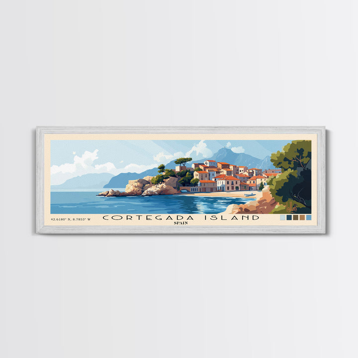 Cortegada Island, Spain Panoramic Beach Print, Vacation Gift, Spain Wall Art, Beach Painting, Beach Decor, Beach Painting