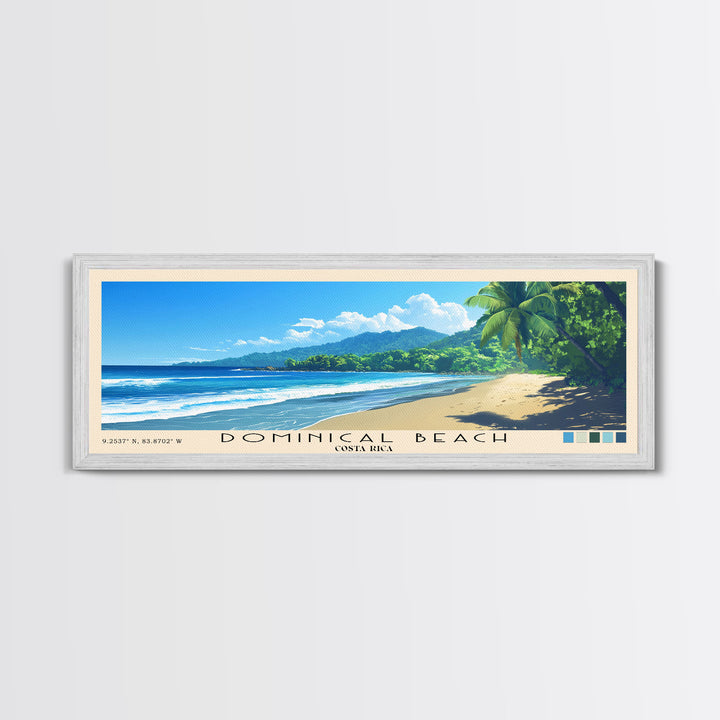 Dominical Beach, Costa Rica Panoramic Print, Vacation Gift, Costa Rica Wall Art, Vacation Wall Art, Vacatation Memories, Beach Decor, Beach Or Lakehouse Art