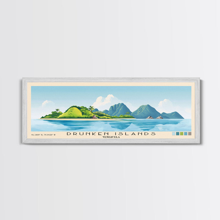 Drunken Islands, Venezuela Panoramic Print, Vacation Gift, Venezuela Wall Art, Vacation Wall Art, Vacatation Memories, Beach Decor, Beach Or Lakehouse Art