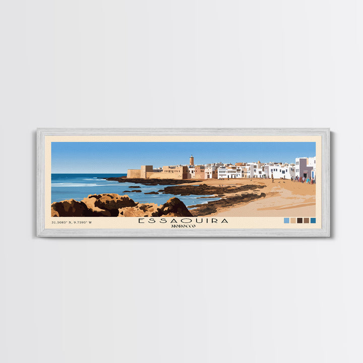 Essaouira, Morocco Panoramic Print, Vacation Gift, Morocco Wall Art, Vacation Wall Art, Vacatation Memories, Beach Decor, Beach Or Lakehouse Art