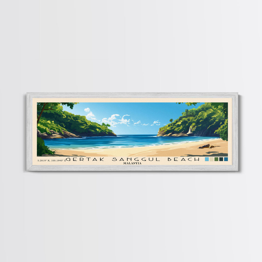 Gertak Sanggul Beach, Malasyia Panoramic Print, Vacation Gift, Malasyia Wall Art, Vacation Wall Art, Vacatation Memories, Beach Decor, Beach Or Lakehouse Art