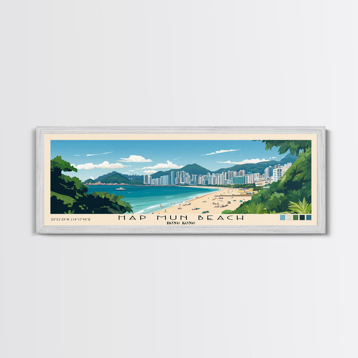 Hap Mun Beach, Hong Kong Panoramic Print, Vacation Gift, Hong Kong Wall Art, Vacation Wall Art, Vacatation Memories, Beach Decor, Beach Or Lakehouse Art