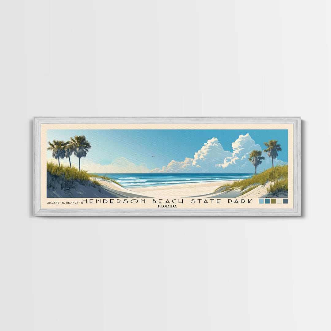 Henderson Beach State Park, Florida Panoramic Print, Vacation Gift, Florida Wall Art, Vacation Wall Art, Vacatation Memories, Beach Decor, Beach Or Lakehouse Art