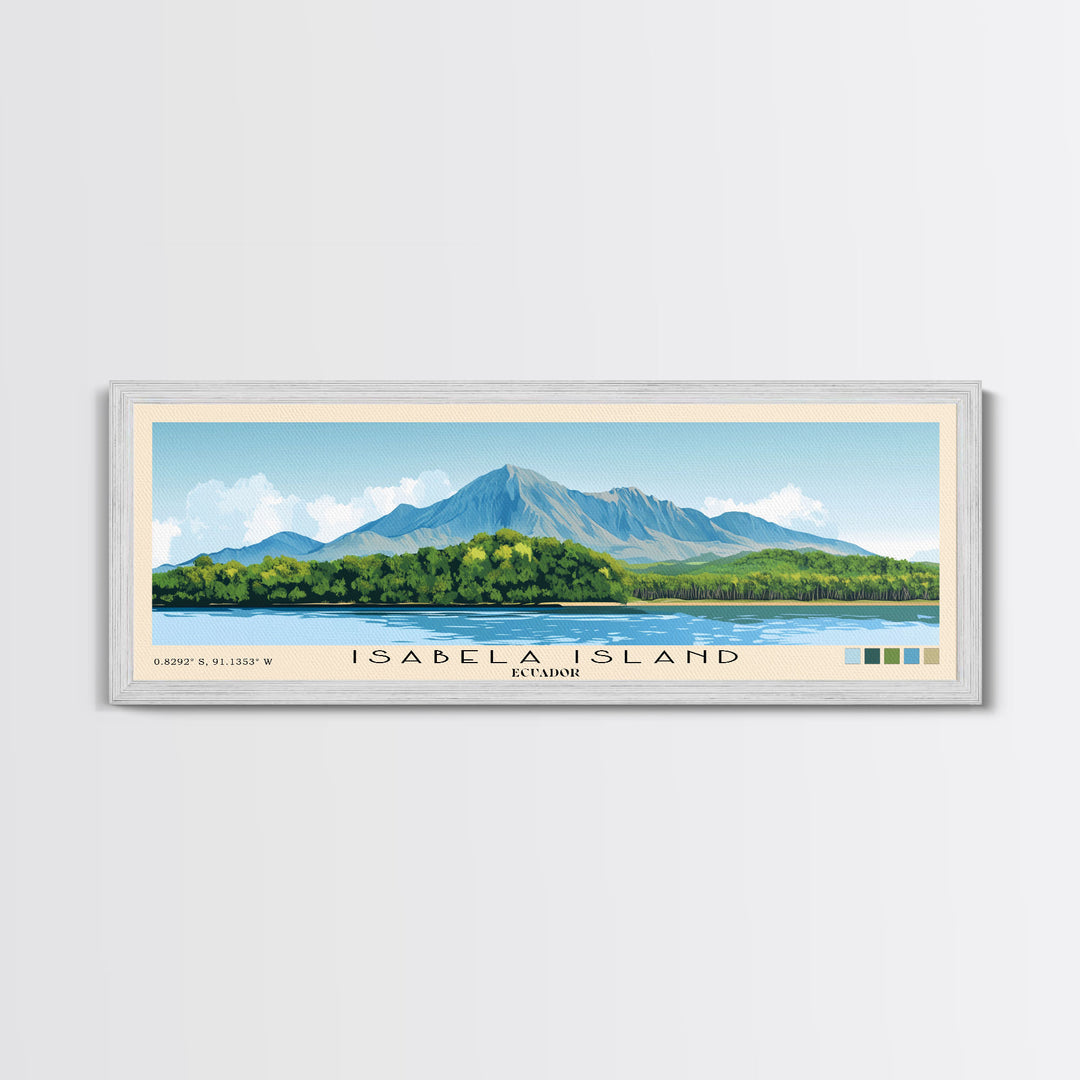 Isabela Island, Ecuador Panoramic Print, Vacation Gift, Ecuador Wall Art, Vacation Wall Art, Vacatation Memories, Beach Decor, Beach Or Lakehouse Art