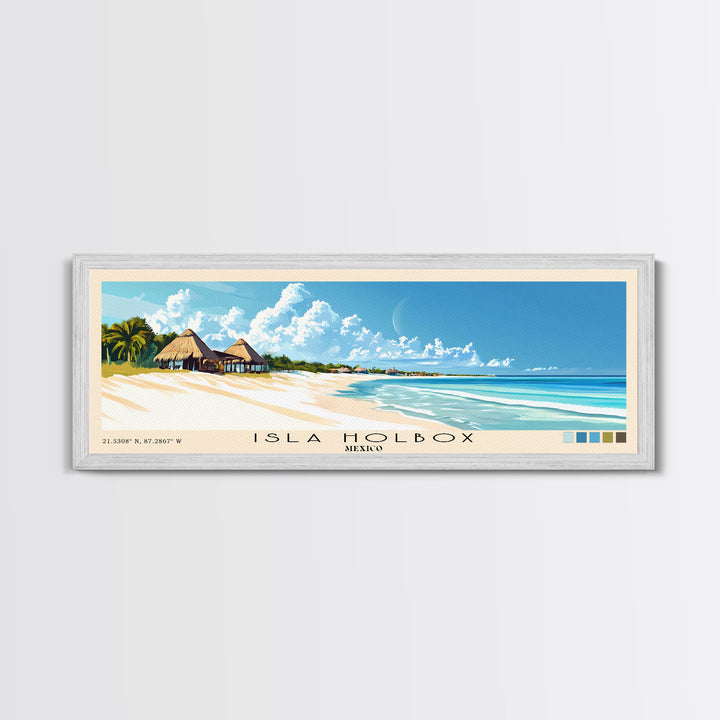 Isla Holbox, Mexico Panoramic Print, Vacation Gift, Mexico Wall Art, Vacation Wall Art, Vacatation Memories, Beach Decor, Beach Or Lakehouse Art