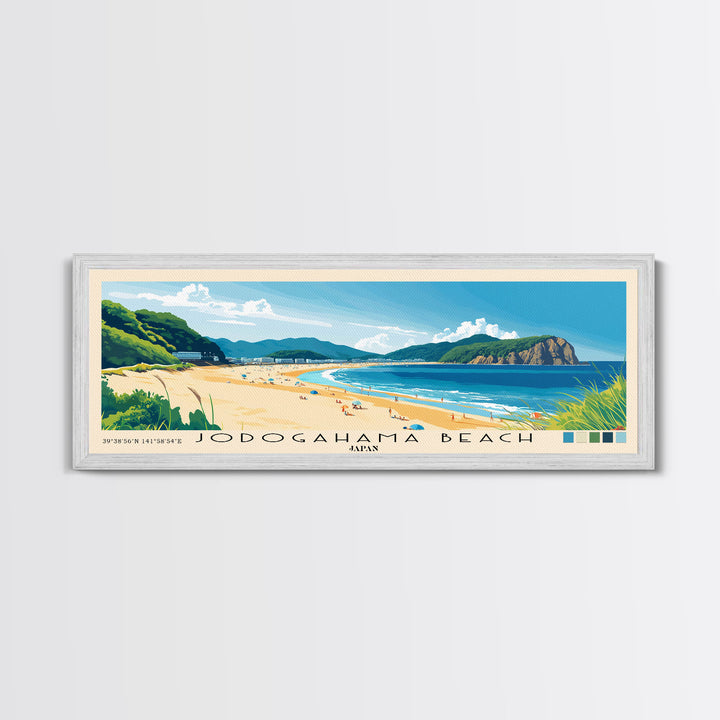 Jodogahama Beach, Japan Panoramic Print, Vacation Gift, Japan Wall Art, Vacation Wall Art, Vacatation Memories, Beach Decor, Beach Or Lakehouse Art
