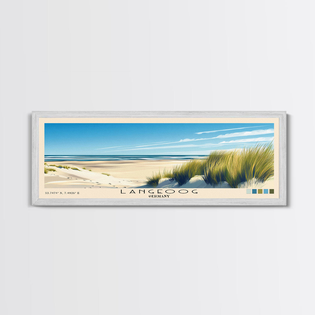 Langeoog, Germany Panoramic Print, Vacation Gift, Germany Wall Art, Vacation Wall Art, Vacatation Memories, Beach Decor, Beach Or Lakehouse Art