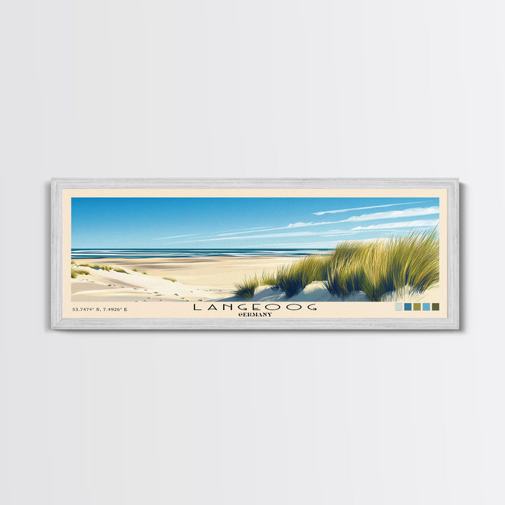 Langeoog, Germany Panoramic Print, Vacation Gift, Germany Wall Art, Vacation Wall Art, Vacatation Memories, Beach Decor, Beach Or Lakehouse Art