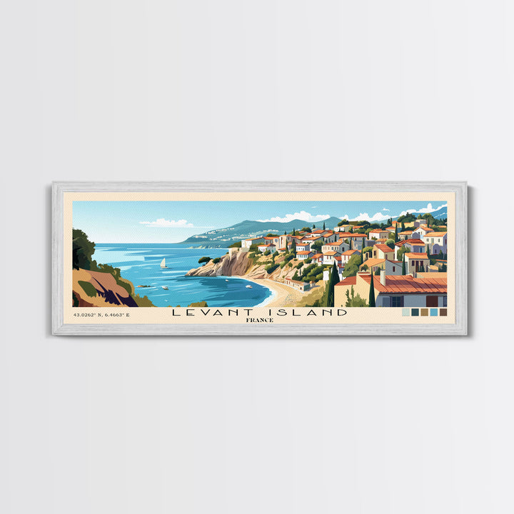 Levant Island, France Panoramic Print, Vacation Gift, France Wall Art, Vacation Wall Art, Vacatation Memories, Beach Decor, Beach Or Lakehouse Art