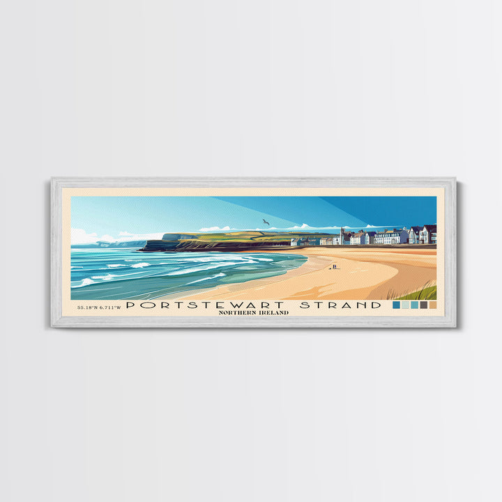 Portstewart Strand, Northern Ireland Panoramic Print, Vacation Gift, Northern Ireland Wall Art, Vacation Wall Art, Vacatation Memories, Beach Decor, Beach Or Lakehouse Art