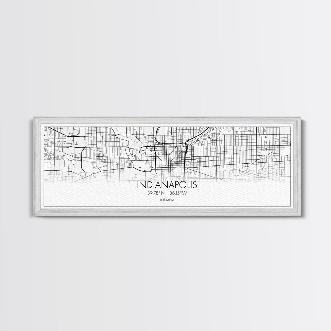 Panoramic Indianapolis  City Map, Indiana Art, Map Print, Minimalist Wall Art, Canvas Art, Housewarming Gift, Street Map Art, Closing Gift