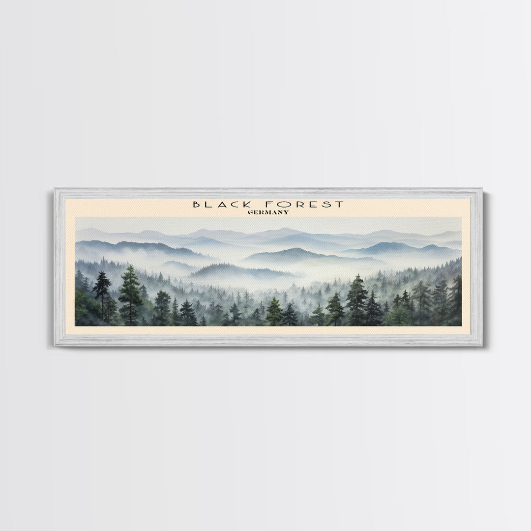 Black Forest Framed Canvas Print Travel Poster | Wall Art | Home Decor | Gift For Travel Lover | Wall Hanging | Original Art