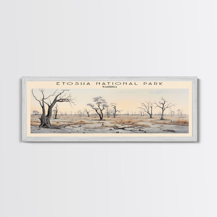 Etosha National Park Travel Poster Print, Framed Canvas Wall Art, Metal Wall Art, COUNTRY art, Gift For Him, Travel Wall Art, Travel Lover Gift