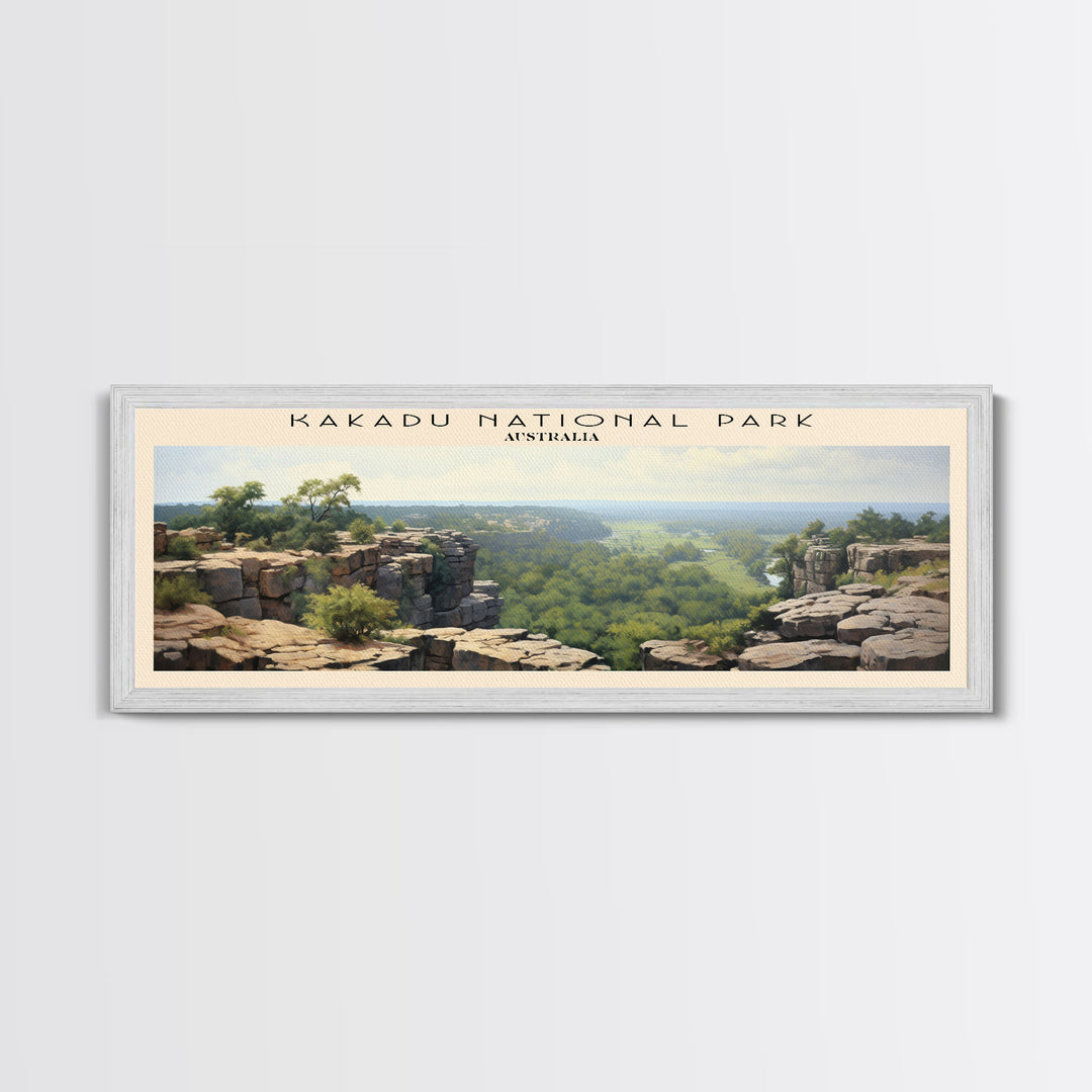 Kakadu National Park Travel Art Framed Canvas Print, COUNTRY Wall Decor, Home Decor, Travel Poster, Vintage Wall Art, Watercolor Painting