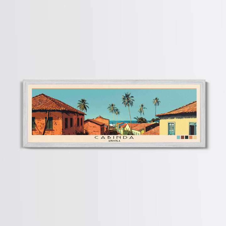 Cabinda, Angola Panoramic Canvas Print, Cabinda, Angola Painting, Angola Art, Cabinda Travel Poster, Travel Art, Vacation Gift