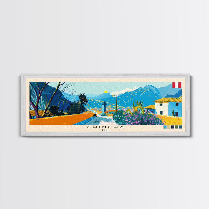 Chincha, Peru Panoramic Canvas Print, Chincha, Peru Painting, Peru Art, Chincha Travel Poster, Travel Art, Guest Room Painting