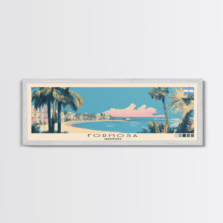 Formosa, Argentina Panoramic Canvas Print, Formosa, Argentina Painting, Argentina Art, Formosa Travel Poster, Travel Art, Guest Room Painting