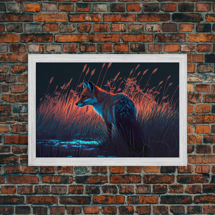 Red Fox Grassland Nature Wild Fine Art Print, Wall Decor, Wall Poster, Wall Art Print
