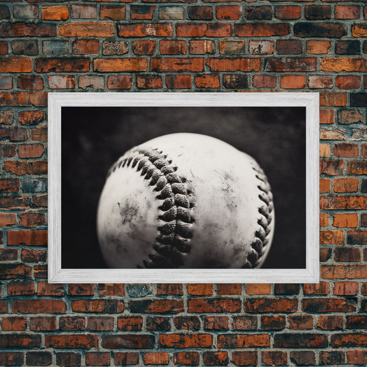 Framed Baseball Print, Black and White Baseball Picture, Sports Wall Decor, Boys Room Wall Decor, Baseball Player Gift, Baseball Nursery Art