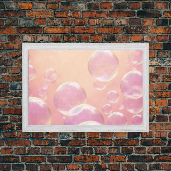 Retro Pink Bathroom Wall Decor, Pink Bubbles Abstract Wall Art Print, Bubbles Print, Pink Nursery Wall Art, Bubbles Art, Vintage Style Decor