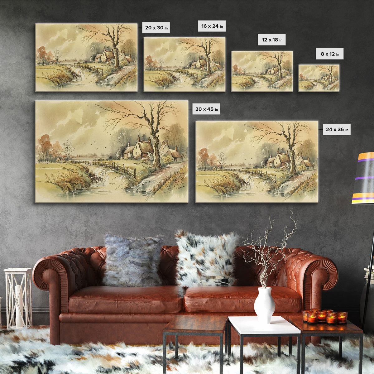 Life On The Farm, Framed Canvas Print, Wall Art