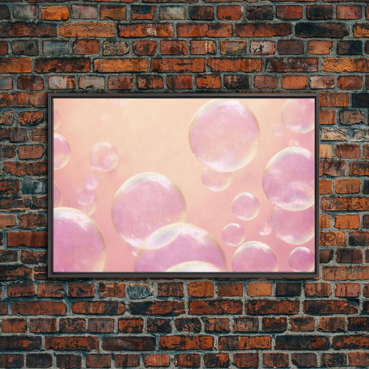 Retro Pink Bathroom Wall Decor, Pink Bubbles Abstract Wall Art Print, Bubbles Print, Pink Nursery Wall Art, Bubbles Art, Vintage Style Decor