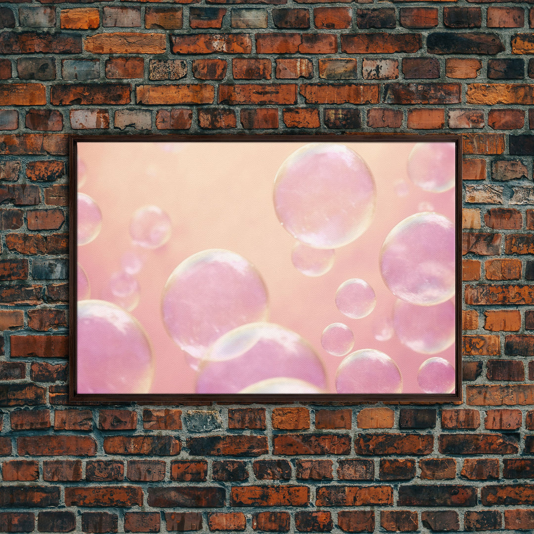 Retro Pink Bathroom Wall Decor, Pink Bubbles Abstract Wall Art Print, Bubbles Print, Pink Nursery Wall Art, Bubbles Art, Vintage Style Decor