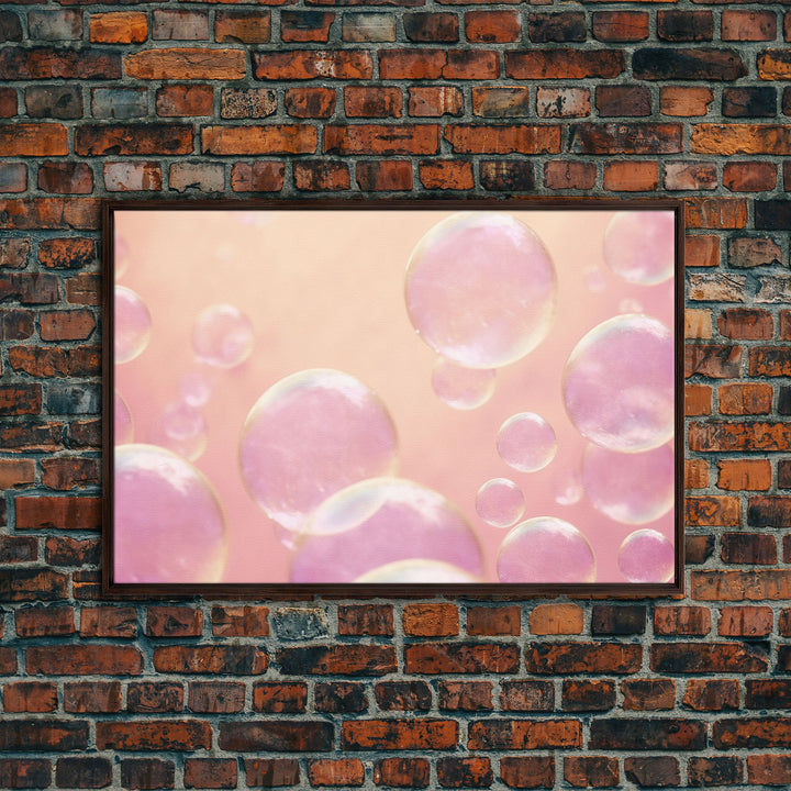 Retro Pink Bathroom Wall Decor, Pink Bubbles Abstract Wall Art Print, Bubbles Print, Pink Nursery Wall Art, Bubbles Art, Vintage Style Decor